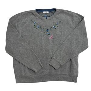 Vintage Hastings & Smith Embroidered Crewneck 🌸 80s/90s Floral • Fits L/XL